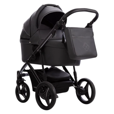 Bebetto Pascal Premium Class Dark 02 kolor czarny ekoskóra wózek 2w1